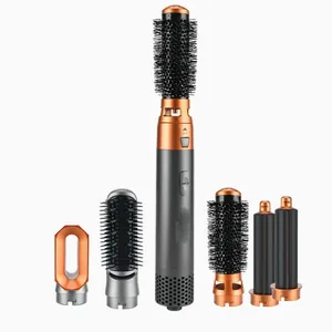 Five in One Hot Air Comb Electric Curling Iron/dry Wet Dual-purpose Automatic Hair Straightening Comb/hair Dryer（Wechat:13510231336） thumbnail-1