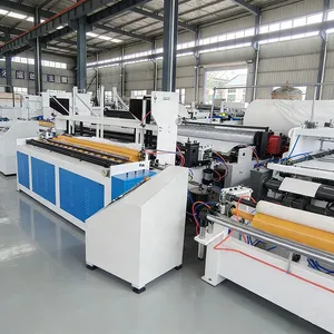 Full Automatic Toilet Paper Making Machine High Speed Tissue Rewinding Production Line for Factory PLC Control thumbnail-4