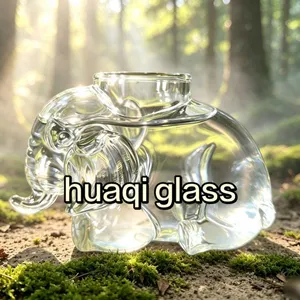Elephant‑Shaped Clear Glass Drinking Cup, Novelty Animal‑Shape Glass Mug for Water Wine Cocktail, Factory OEM ODM Available thumbnail-1