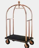 Hotel Lobby Luggage Cart/stainless Steel Titanium Airport Individual Box Charter（Wechat:13510231336 Whatsapp 008613510231336） thumbnail-1