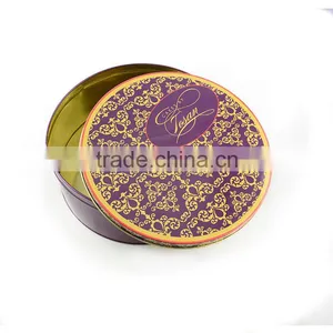 Big Round Brittle Cookie Biscuit Tin Can Gift Snacks Tins Packing thumbnail-4