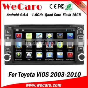 6.2 Inch Android 4.4.4 HD 1024*600 Touch Screen Car Gps Navigation Fortoyota Vios 2 Din Car Dvd Player With WIFI 3G Internet thumbnail-5