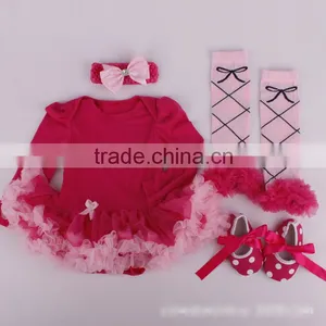 2016 New Style Wholesale Baby Romper 0-12 Month Child Tutu Dress Baby Romper Set thumbnail-3