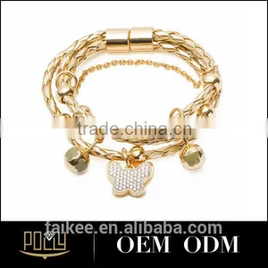 Snap Button Jewelry Butterfly 925 Silver Bracelet for Women thumbnail-1