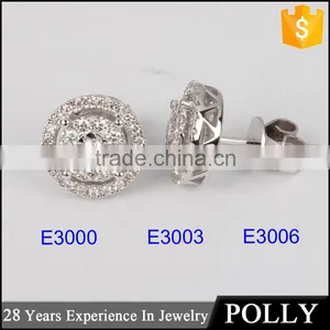 2016 Fashion Fancy Stud 18k Gold Earring With Diamond for Lady thumbnail-2