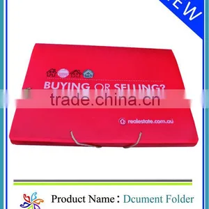 2013 Beautiful Red Pocket File Folder With Rubber Block thumbnail-1