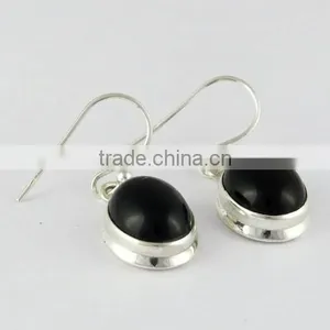 Stylish !! Black Onyx Silver Earring, Wholesale Silver Jewelry, Gemstone Silver Jewelry thumbnail-1
