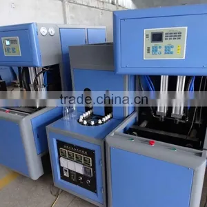 High Efficiency Semi Automatic One Pull Two Pet Bottle Blowing Machine thumbnail-1