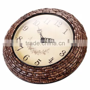 46cm Home Decor Mosaic Coconnut Shell Big Size Wall Mounted Clock thumbnail-4