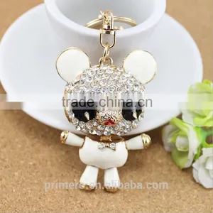 Panda Shape Keyring Cute Pendant Charm Crystal Purse Bag Car Key Chain thumbnail-2