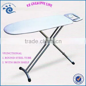 Height Adjustable Ironing Board Round Tube Metal Mesh Ironing Table thumbnail-1