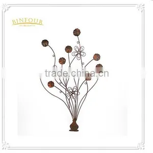 Most Popular Wrought Iron Metal Flower Wall Plaque,Home Decor thumbnail-1