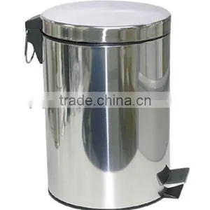 5L Stainless Steel Foot Pedal Waste Bin thumbnail-1