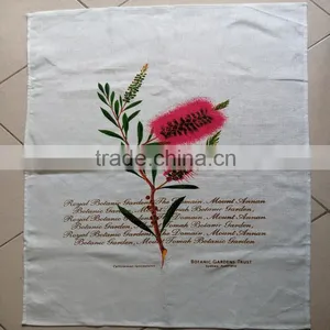 Silkscreen Printed Tea Towel Kitchen Linen Teatowel Printed for Sales &home Decoration thumbnail-5