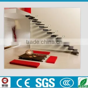Decorative Indoor Customized Wooden Floating Staircase Manufacturer--YUDI thumbnail-2