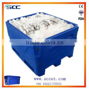 Rotational Molded Plastic Fish Container Cooler Insulation Fish Bin Fish Tank thumbnail-1