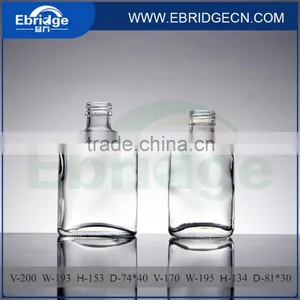 200ml 170ml Flat Glass Wine Bottle Flask Glass Whisky Bottle thumbnail-1