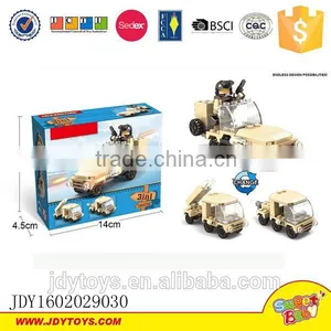 Toy Brick Military Toys Series Military Vehicle 3 in 1 Changeable Military Car thumbnail-1