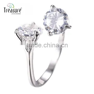 Europe and America Style Rings Jewelry 925 Silver Ring Diamond Ring Latest Design Jewelry thumbnail-2