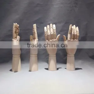 12" Wooden Hand Right Wooden Male Hand Left Wooden Male Hand Display Wooden Male Hand thumbnail-2