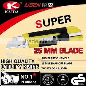 Stationery 18mm Snap Off Blade Plastic With Rubber Grip Handle Twist Lock Utility Knife thumbnail-3
