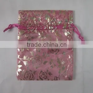HOT SALE Customized Screen Printing Drawstring Organza Bag thumbnail-4