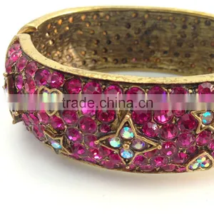 Bold,bright,power Statement Bangle Adorned With Multicoloured Crystal thumbnail-2