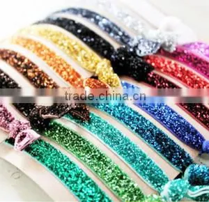 Sparkly Glitter Metallic Velvet Ribbon for Elastic Hair Band thumbnail-1