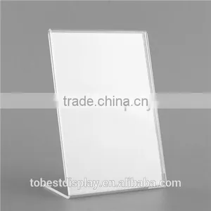 Handmade Excellent L Shaped Clear Acrylic a4 Paper Holder/acrylic Menu Stand/acrylic Label Holders thumbnail-1