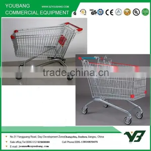 2015! Euro Style Used Unfolding Plastic Shopping Trolley Smart Cart for Supermarket thumbnail-1