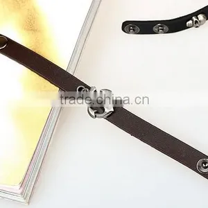Cool Unisex Women Men Punk Wristband Metal Studded Leather Bracelet thumbnail-3