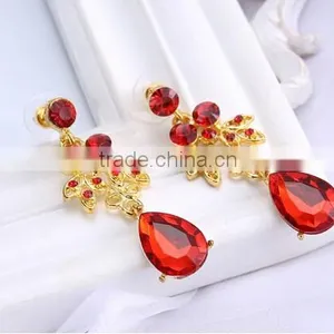 2016 Fashionable Women Bridal Wedding Party Prom Rhinestone Necklace Earrings Jewelry Set thumbnail-3