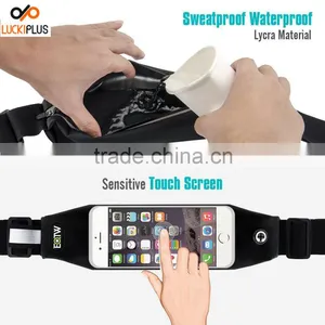 Luckiplus Running Belt Waist Pack,Sweatproof Reflective Belt Waist Bag for 6S/PLUS Transparent Touch Screen Running Black thumbnail-5