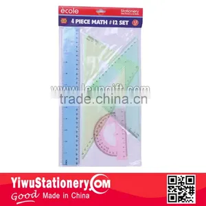 15CM Colorful Drawing Ruler Set 4pcs Geometry Set thumbnail-6