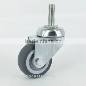 2" TPR Caster With Threaded Stem, 50mm TPR Light Duty Caster thumbnail-1