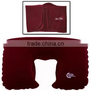 Brand Pile Coated Pvc Inflatable Travel Pillow thumbnail-1