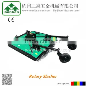 CE Tractor Mounted 3 Point Rotary Slasher Mower PTO Shaft Driven With Slip Clutch and Rear Wheel thumbnail-1
