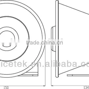 100W Long Throw pa Siren Speaker thumbnail-3