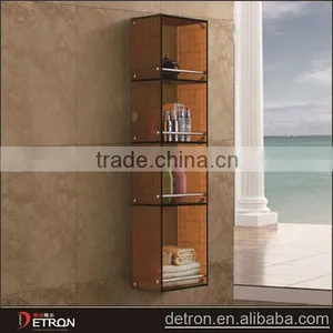 Bathroom Shelf Tempered Glass Adjustable Towel Rack thumbnail-1