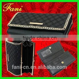 Luxury Style High Quality Leather Wallets for Lady With Chain and Hinge Design thumbnail-1