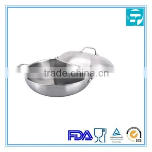 Stainless Steel Wok Frypan Pot With ss Lid thumbnail-1