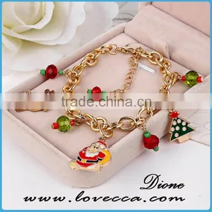 Fashion Design Various Colorful Charm Bracelet ,snowman,deer,XMAS Tree Charms thumbnail-4