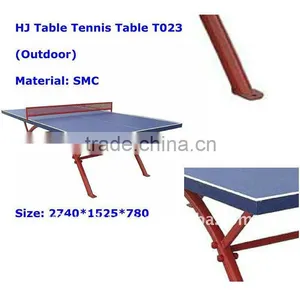 New Technology SMC Outdoor Rainbow Leg Table Tennis Table Rain Proof Pingpong Table for Sale thumbnail-2