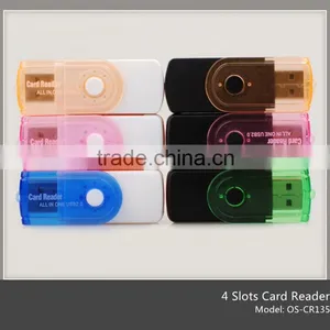 Mini Colorful Rotatable Smart Chip Card Writer and Reader With 4 Slots(OS-CR135) thumbnail-2