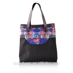 Luckybag Fancy Canvas Shopping Hand Bag Wholesale Women Beautiful Handbags,coloful Lady Shoulder Bags thumbnail-2