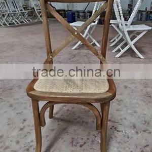 Wooden Cross Back Rental Chair thumbnail-1