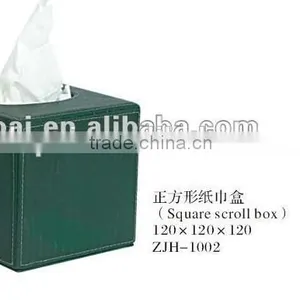 Elegant Home or Hotel Supplies Wooden Tissue Box Cover Leather thumbnail-3