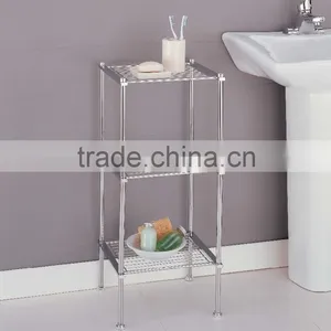 3 Tier Metal Storage Shelf Rack Cabinet Bathroom Furniture thumbnail-1