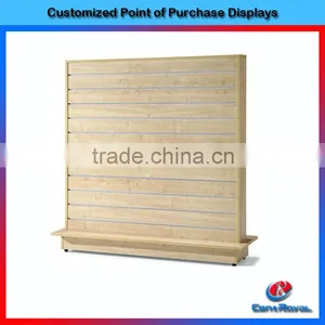 Wholesale Wooden 2 Sided Slatwall Unit Display for Hanging Shoes thumbnail-1