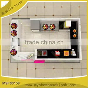 Contemporery Style Ice Cream Kiosk Design With Bubble Tea Cups in Juice Bar Kiosk thumbnail-4